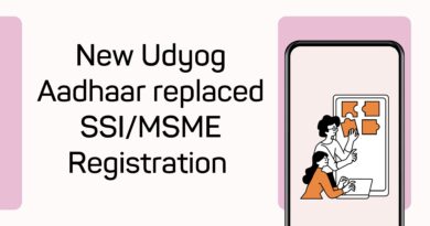 New Udyog Aadhaar replaced SSIMSME Registration
